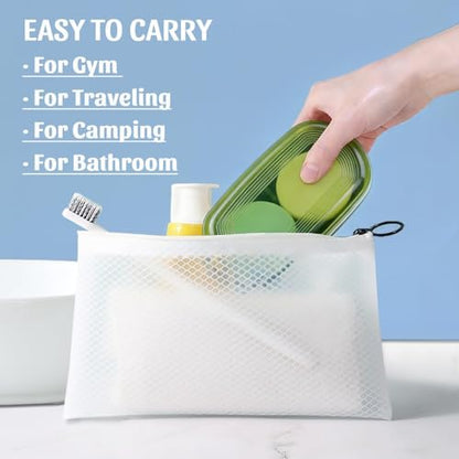 OZNER Travel Soap Case for Two Bars, Leak Proof Shampoo Bar Holder Compatible with Kitsch Bars, Soap Container with Drainage Layer for Bathroom, Camping, and Gym, Easy to Clean (Green) - color: Green