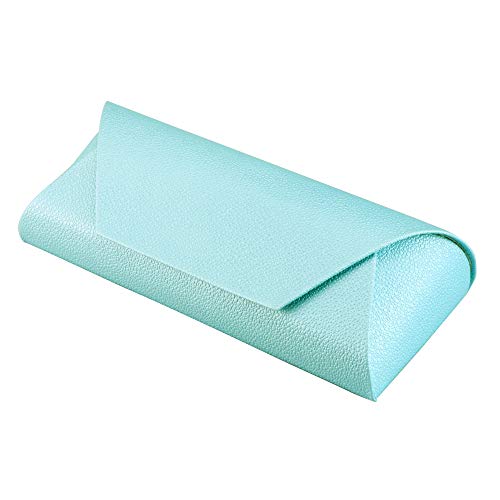 LifeArt Eyeglass Case Hard Shell, Portable Sunglass Case, Fashionable PU Leather Eyeglass Case, Lightweight - color: A_638_blue