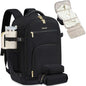 LOVEVOOK Travel Backpack for Women, 50L Carry On Backpack Flight Approved with Garment Bag, TSA Personal Item Travel Bag Fit 17 Inch Laptop, Business Weekender Waterproof Daypack With 2 Cubes, Black - color: Black, size: 50l-18 Inch-3pcs With Garment Bag