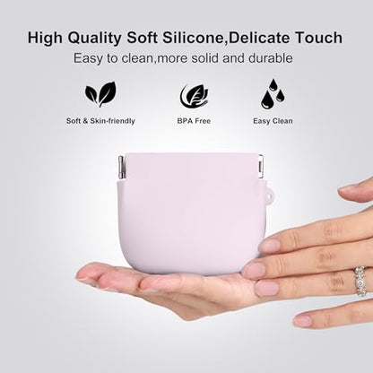 Squeeze Coin Purse for Women – Silicone Small Coin Pouch with Kiss Lock for Coins, Keys, Lipstick, and Earphones – Mini Cute Change Purse, Coin Purse & Pouch for Daily Life, Cars, Travel, Party - color: Squeeze / Purple