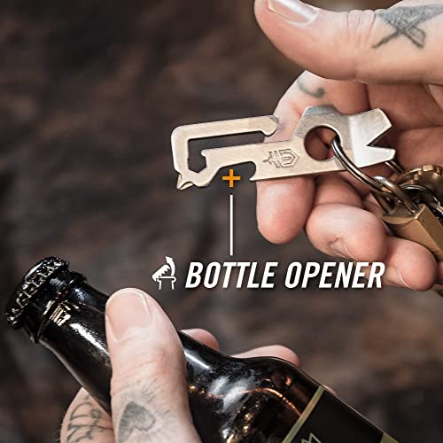 Gerber Gear Mullet Keychain - Multi-Tool Keychain with Pry Bar, Bottle Opener, and Wire Stripper - EDC Gear and Equipment - Stonewash - style: Mullet-Stonewash