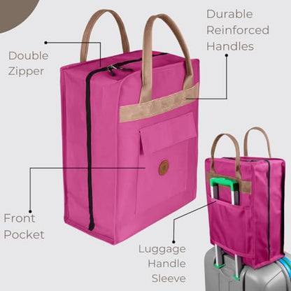 Shoe Bag for Travel, Portable Shoe Organizer, Storage Bag, Shoe Tote Bag for Women and Men - style: Hot Pink
