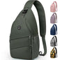 Pritent Crossbody Bags for Women Men Trendy Sling Bag Backpack Casual Chest Bag with Convertible Shoulder Strap - color: Green, size: Medium