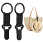 Niveaya Hat Clip for Travel on Bag - 2 Pack, Vacation Beach Cruise Essentials Accessory for Travel Handbag Backpack Luggage, Securely Hold to Keep Hat Shaped, Hands-Free, Black+Black - color: Black + Black
