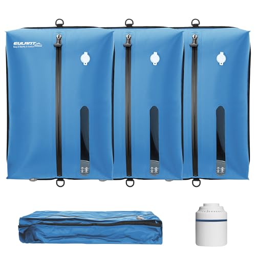 Eulant Travel Vacuum Bags with Pump,Professional IPX8 Waterproof Vacuum Compression Bag for Carry-On Suitcase & Travel Backpack,Space Saver Bags Packing Organizers(3 Pack,Blue) - color: Blue, size: 3 Pack