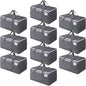 BlissTotes Large Moving Boxes and with Zippers & Handles Moving Supplies with lids, Heavy Duty Totes for Storage Bags for Space Saving, Fold Flat, Moving and Storing, 10 Pack - size: 125L-10 Packs
