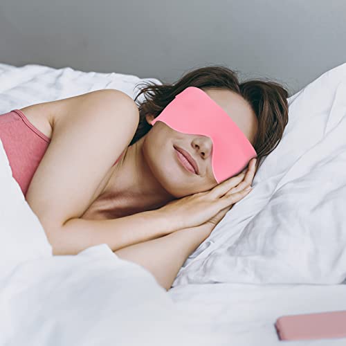 FRESHME Zero Pressure Sleep Mask - Lightweight Breathable Blockout Eye Mask for Sleeping with Ear Hanging Elastic Strap for All Sleep Positions Men Women Soft and Comfortable Black Eye Blinder Travel - color: Black