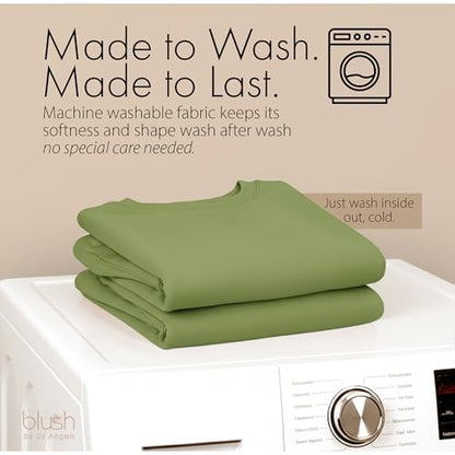 Blush by Us Angels 2 Piece Jogger Lounge Set for Women | Women's Travel Sweatsuit - Lightweight, Cozy Loungewear - color: Moss, size: Small