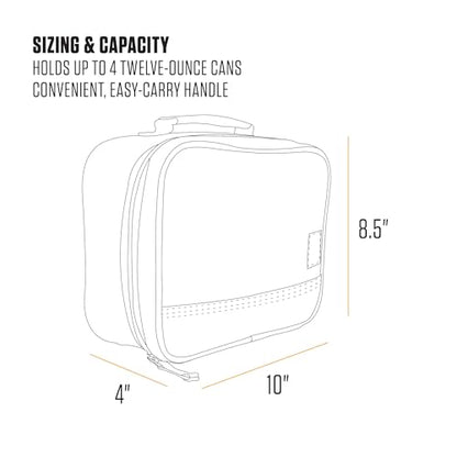 Carhartt Insulated Lunch Cooler For Men and Women, Fully Insulated Lunch Pale for Everyday Use, 4 Can (Brown) - color: 4 Can (Carhartt Brown)