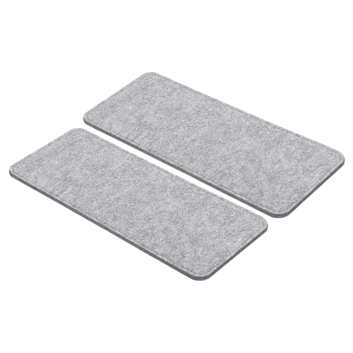 PATIKIL 12 x 5 Inch Felt Bag Base Shaper, 2pcs Bag Bottom Pad Organizer Insert Rectangle Liner Board for Purse Handbag Tote Travel Bag Canvas Cosmetic, Gray - color: Gray