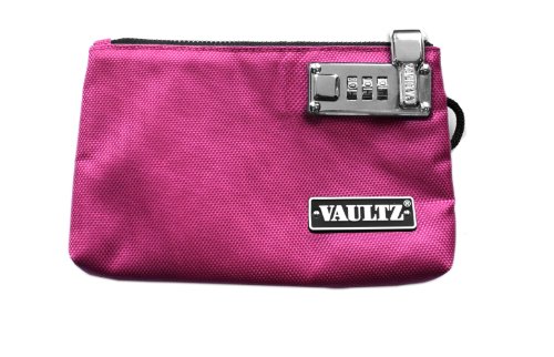 Vaultz Money Bag with Lock - 5 x 8 Inches, Men & Women's Locking Accessories Pouch for Cash, Bank Deposits, Wallet, Medicine, Phone and Credit Cards - Pink - color: Pink, size: 5x8