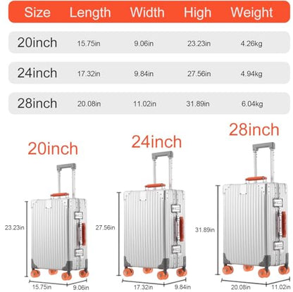 Aluminum Luggage 28inch – 2026 Upgrade Zipperless Suitcase with TSA Lock, 360° Silent Spinner Wheels – Premium Aluminum-Magnesium Alloy Suitcase for Modern Travelers - color: Green, size: 28 Inch Checked Luggage