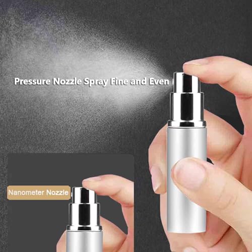 Refillable Perfume Atomizer Travel Size – 6-Pack Leak-Proof Glass Liner Portable Empty Spray Bottles for Perfume, Cologne & Essential Oils (5ml) - size: M5ml-Bottles-6Pcs