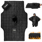 Camping Blanket with Zipper Pocket, 85'' x 61'' Large Wearable Hooded Blanket, Ultralight Warm Sleeping Bag, Windproof Camping Poncho for Outdoor Stadium Sports Gaming Hiking Picnic Concerts - color: Black