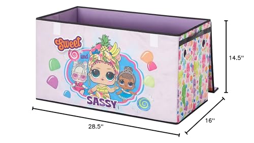LOL Surprise Collapsible Children’s Storage Trunk - Durable with Soft Lid, 28.5"x14.5"x16", Fun and Spacious Organizer for Kids - color: LOL Surprise / Sweet and Sassy