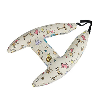 SIQITECHNO Car Travel Pillow H-Shape Seat Pillow Kids Adults Soft Neck Pillow Breathable Head and Body Support Pillow Car Aircraft Sleeping Cushion for Long Journey Road Trip Travel Accessories - color: Cartoon Animals