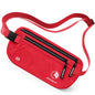 VENTURE 4TH Money Belt for Travel – Slim Hidden Under-Clothes RFID Blocking Anti-Theft Passport Holder & Travel Wallet Pouch for Men & Women to Protect Cash, Cards & Documents (Red) - color: Red