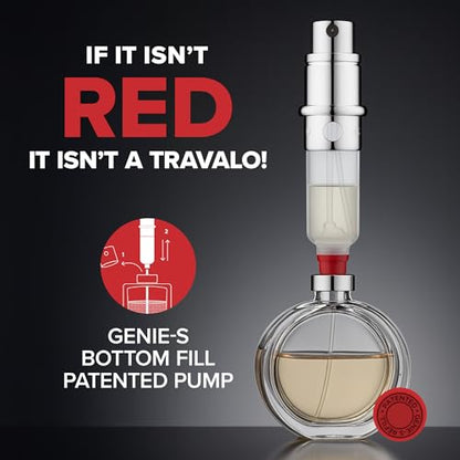 Travalo Classic HD Perfume Atomizer - Leak-Proof and TSA Approved for Air Travel - Reusable, Airtight, Easy-Fill Mini Pump Sprayer - Lightweight, Elegant Design w/Volume Window - Black 0.17oz - color: Black