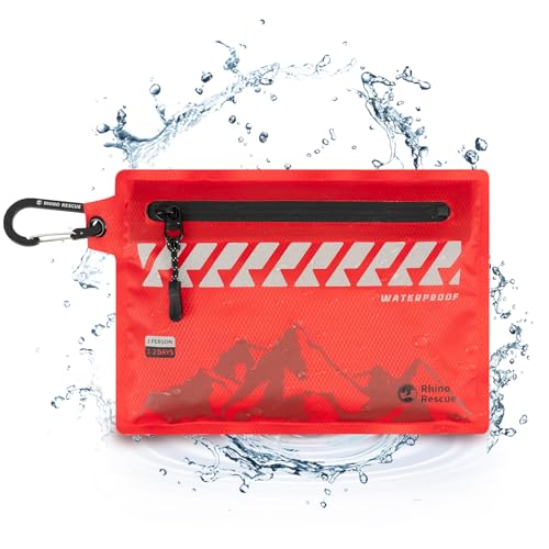 RHINO RESCUE Small First Aid Kit Ultralight Waterproof Medical Kit for Hiking, Backpacking, Cycling, Travel, Vehicles, 114pc - size: EDC