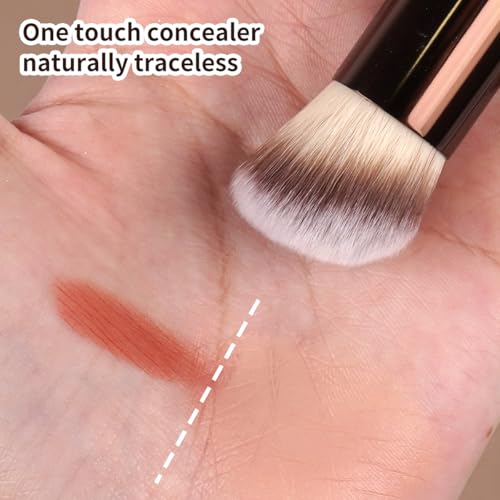 MAANGE Makeup Brush Set 19 PCS Travel Makeup Brushes Eyeshaowder Powder Concealers Foundation Professional Make Up Brush Set with Case (Coffee) - color: Coffee