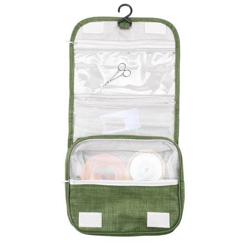 Ostomy Travel Bag - Hanging Ostomy Supplies Bag for Colostomy, Ileostomy, Foley Catheter, Medical Supplies Organizer (Light Green)
