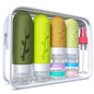 DEPOZA Travel Bottles Kit (16 Pack) - TSA Approved, Leak Proof Silicone Squeezable Containers for Toiletries. Complete Set with Jars, Sprayers & Bag (M-Green) - color: M-Green