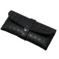 Portable Leather Glasses Case Anti-pressure Glasses Bag Coin Purse Storage Bag Suitable for Men and Women - color: Black (Bird View)