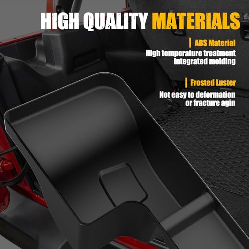 MIKKUPPA Wheel Well Storage Bin, Cargo Tray Rear Trunk Organizer Compatible with 2018-2023 Jeep Wrangler JL JLU Interior Storage Accessories, Left & Right Side, Black