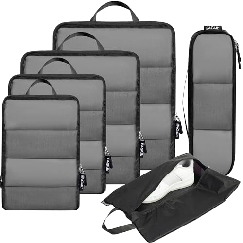 BAGAIL 9 Set Packing Cubes and 6 Set Ultralight Compression Packing Cubes