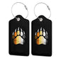 Gay Bear Pride Paw Set of 2 Durable Leather Luggage Tags Stylish Travel Gear Men Women