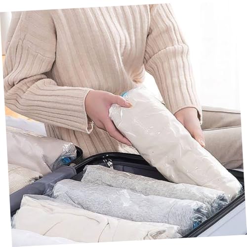 NUOBESTY 10pcs Vacuum Compression Storage Bags Set, Clothes Space Saver Organizer with Roll-up Seal, Multipack Sizes (35x50cm×2, 40x50cm×2, 40x60cm×3, 50x70cm×3), Travel Packing and Home