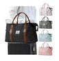 Sport Travel Duffle Bag Large Gym Tote Bag for Women, Weekender Bag Carry on Bag for Airplane, Ladies Beach Overnight Luggage Bag with Wet Pocket Black Large - color: Black with Brown Handle