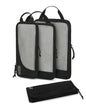 Hynes Eagle 6 Set/ 4 Set/ 2 Set Compression Packing Cubes Travel Essentials Lightweight Nylon Luggage Suitcase Organizer Bag Black 4PCS - color: Black-4 PCS