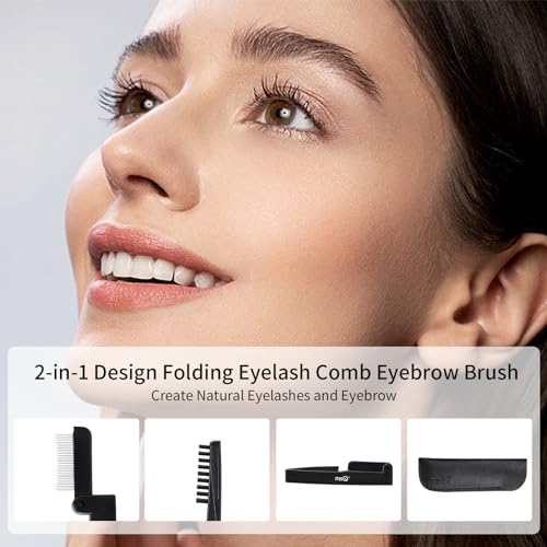 Eyelash Comb MSQ Eyelash Separator Folding Eyelash Comb Brow Brush Mascara Applicator Eyelash & Brow Definer Eyebrow & Lash Brush Eyebrow Grooming Tool - size: 1 PC