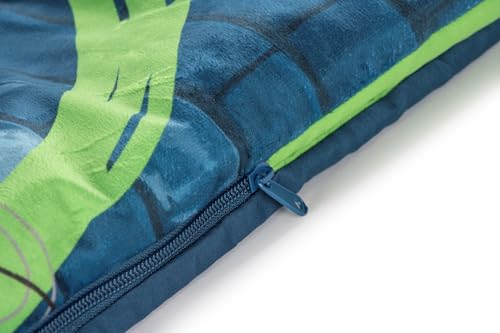 Jay Franco Kids Slumber Bag and Pillow - 54 x 27 Inch Comfy Indoor Sleeping Bag for School and Sleepovers, 2 Piece Set, Blue - Teenage Mutant Ninja Turtles - color: Blue - Teenage Mutant Ninja Turtles
