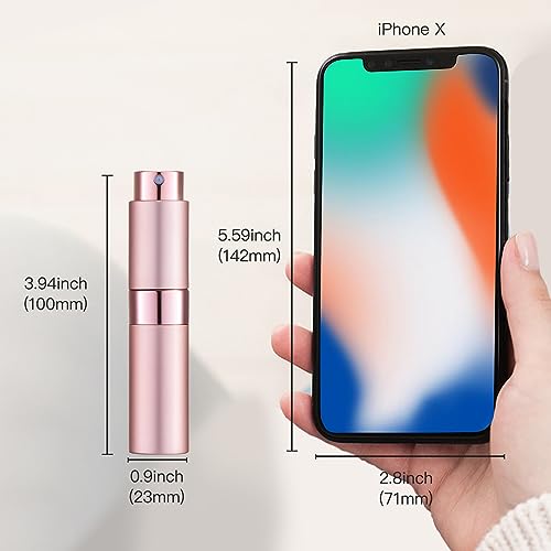 LISAPACK 8ML Atomizer Perfume Spray Bottle for Travel (3 PCS) Empty Cologne Dispenser, Portable Sprayer (Red, Pink, Purple) - color: 3 Colors4