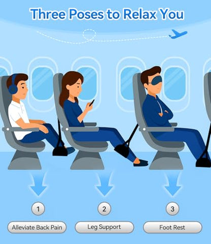 Airplane Foot Hammock(Memory Foam)-Ultimate Comfort Foot Hammock for Plane Travel 01
