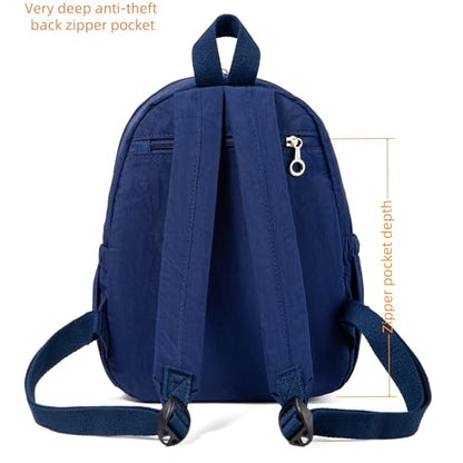 AOTIAN Mini Lightweight 11.8 Inch Backpack Durable Travel Hiking Women and Girls Small Daypack, 7 Liters Blue - color: Blue