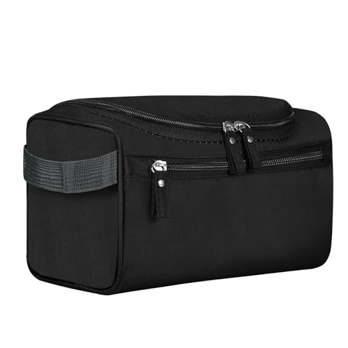Hanging Toiletry Bag for Women and Men Traveling Makeup Large Capacity Cosmetics Portable Dopp Kit Storage Organizer Bag with Hanging Hook for Toiletries Brushes Shaving Tools (Black) - color: Black