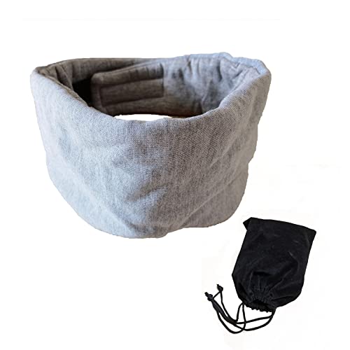 Fan Wu 100% Breathable Cotton Sleep Mask – Zero-Pressure Eye Mask for Side Sleepers | 99% Blackout for Travel & Home Use - Includes a Premium Travel Pouch
