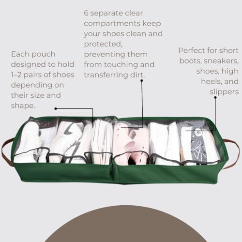 Shoe Bag for Travel, Portable Shoe Organizer, Storage Bag, Shoe Tote Bag for Women and Men - style: Lush