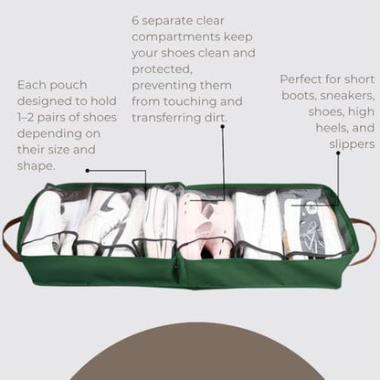 Shoe Bag for Travel, Portable Shoe Organizer, Storage Bag, Shoe Tote Bag for Women and Men - style: Lush