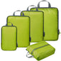BAGAIL 5 Set Ultralight Compression Packing Cubes Travel Accessories Expandable Packing Organizers(Green) - color: Green