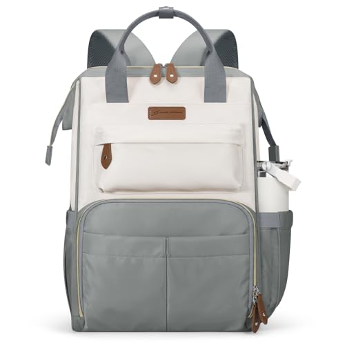 Maelstrom Laptop Backpack, Fits 15.6-17.3 Inch Travel Backpack Gift for Women Men, Waterproof College School Computer Bag, Anti-theft Business Work Bag with Luggage Strap (Grey, 17.3 Inch) - color: Grey, size: 17.3 Inch