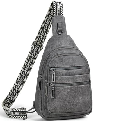 Leresas Sling Bag for Women Crossbody Bags Sling Purse Cross Body Backpack Vegan Leather Over Shoulder Bag Travel Handbag Gifts Dark Grey - color: Drak Grey