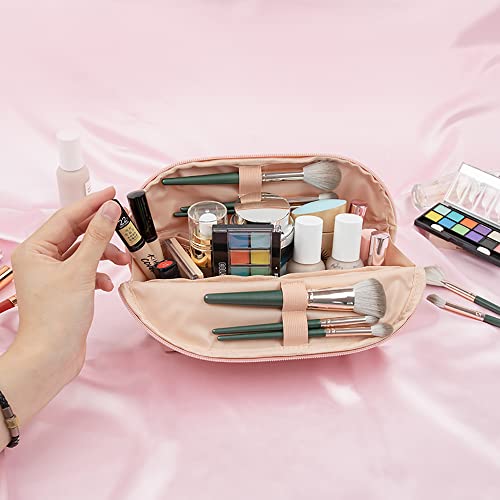 Ethereal Large Cosmetic Pouch, Lightweight Makeup Bag for Purse, Travel Zipper Pouch, Makeup Accessories Organizer, Pink - color: 11-pink