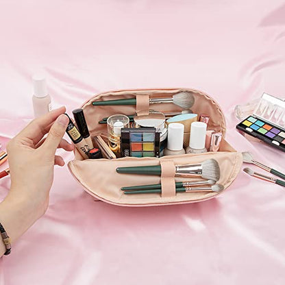 Ethereal Large Cosmetic Pouch, Lightweight Makeup Bag for Purse, Travel Zipper Pouch, Makeup Accessories Organizer, Pink - color: 11-pink