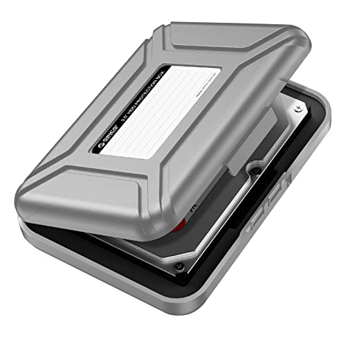 ORICO Hard Drive Case 3.5 inch HDD Storage Protective Bag Anti-Static and Shockproof External Hard Drive Suit for WD,Seagate,Toshiba-PHXGY - color: Gray