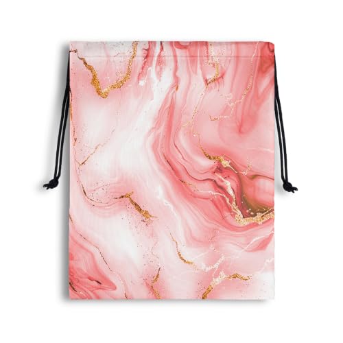 Pink Marble Gymnastics Grip Bag Modern Lightweight Drawstring Gym Bag for Sports - color: Modern Marble-pink, size: 18"(H)*14"(W)
