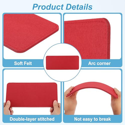 PATIKIL 12 x 5 Inch Felt Bag Base Shaper, 2pcs Bag Bottom Pad Organizer Insert Rectangle Liner Board for Purse Handbag Tote Travel Bag Canvas Cosmetic, Red - color: Red